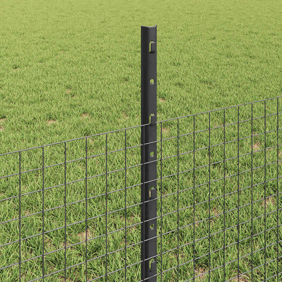 Hek met Paal Grijs 0,5 x 25 m Staal