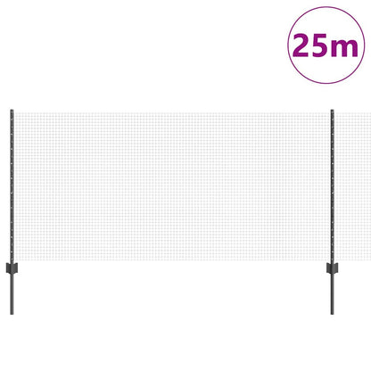 Hek En Paal Grijs 1 X 25 M Staal Grijs