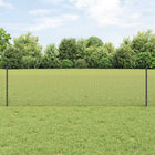 Hekrol met palen 5000x50 cm staal PVC grijs