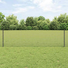 Fence with Post Grey 0.6 x 50 m Steel and PVC