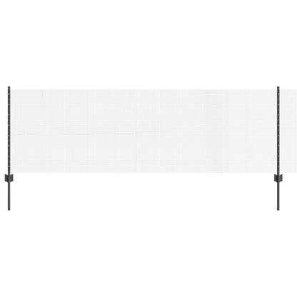 Hek met Paal Grijs 0,8 x 50 m Staal en PVC