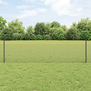 Hek 100 m x 0,5 m staal pvc grijs