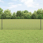 Hek met paal 100x60 cm staal PVC grijs