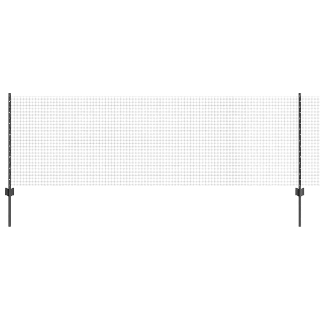Hek met Paal Grijs 0,8 x 100 m Staal en PVC