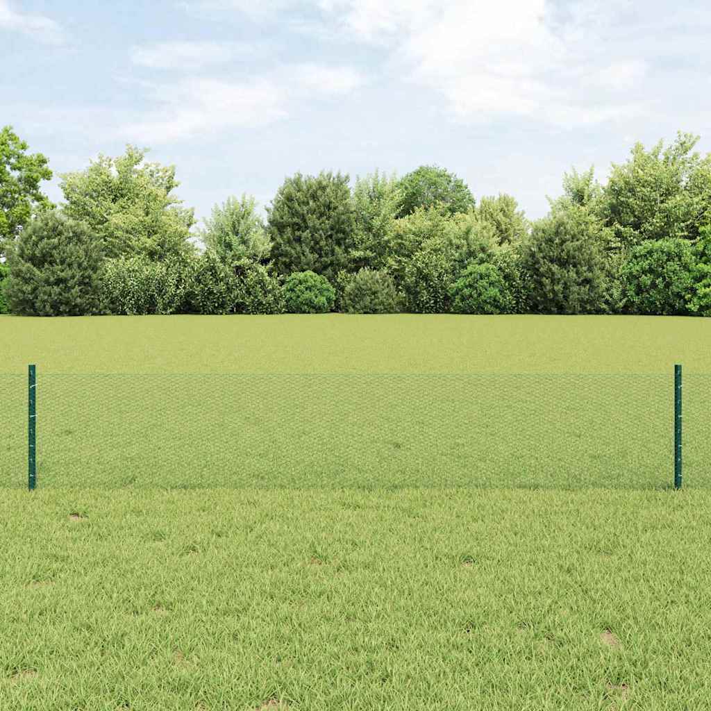 Hek met Paal Groen 0,4 x 10 m Staal en PVC