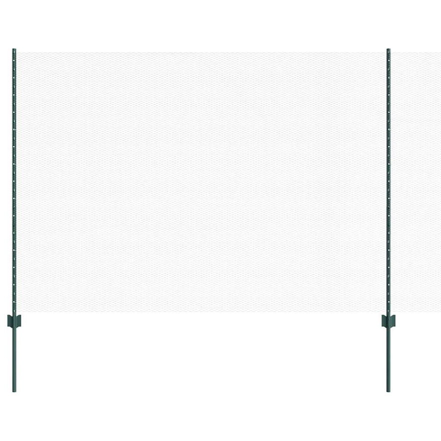 Hek met Paal Groen 1,6 x 10 m Staal en PVC