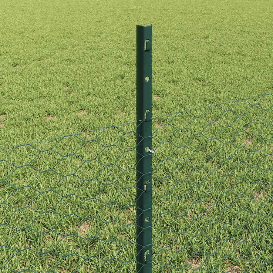 Hek Met Paal Groen 0,5 X 25 M Staal Groen