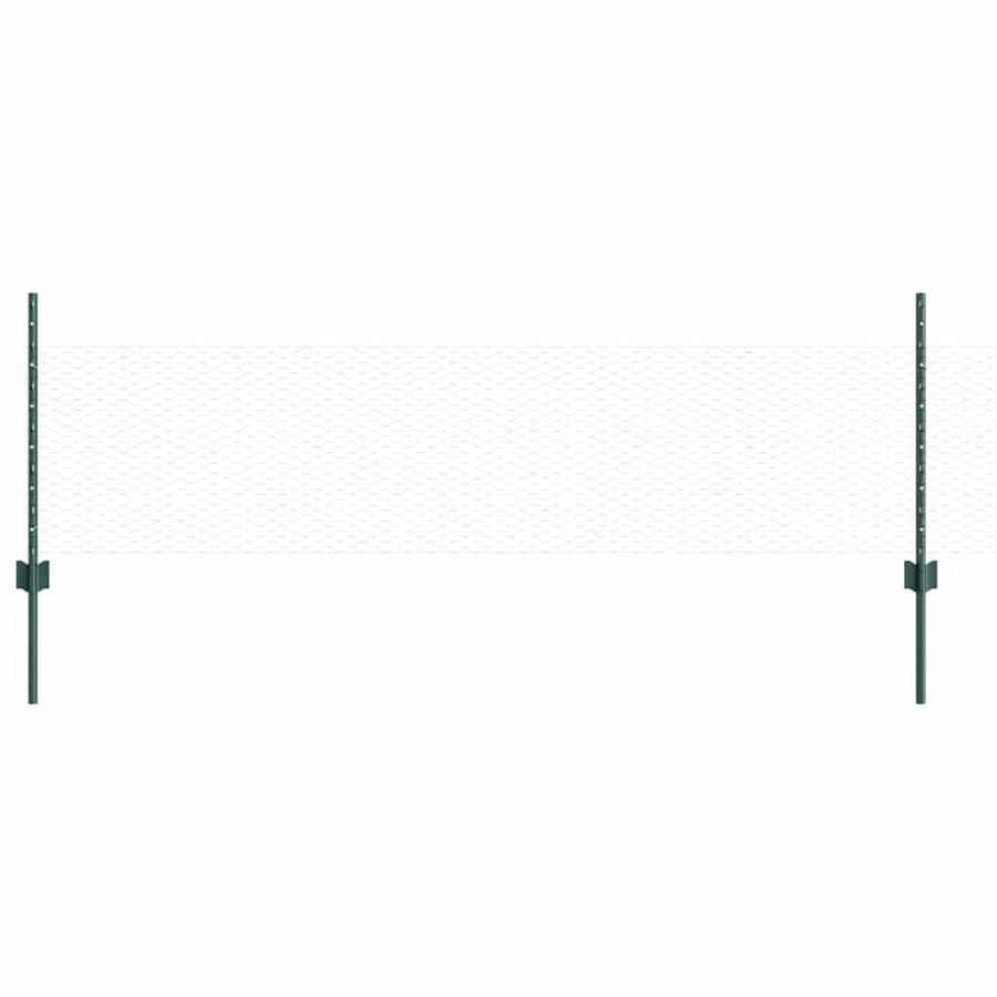 Hek Met Paal Groen 0,5 X 25 M Staal Groen