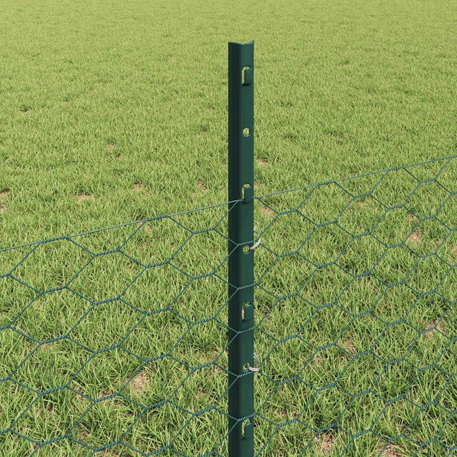 Hek met Paal Groen 0,5 x 25 m Staal