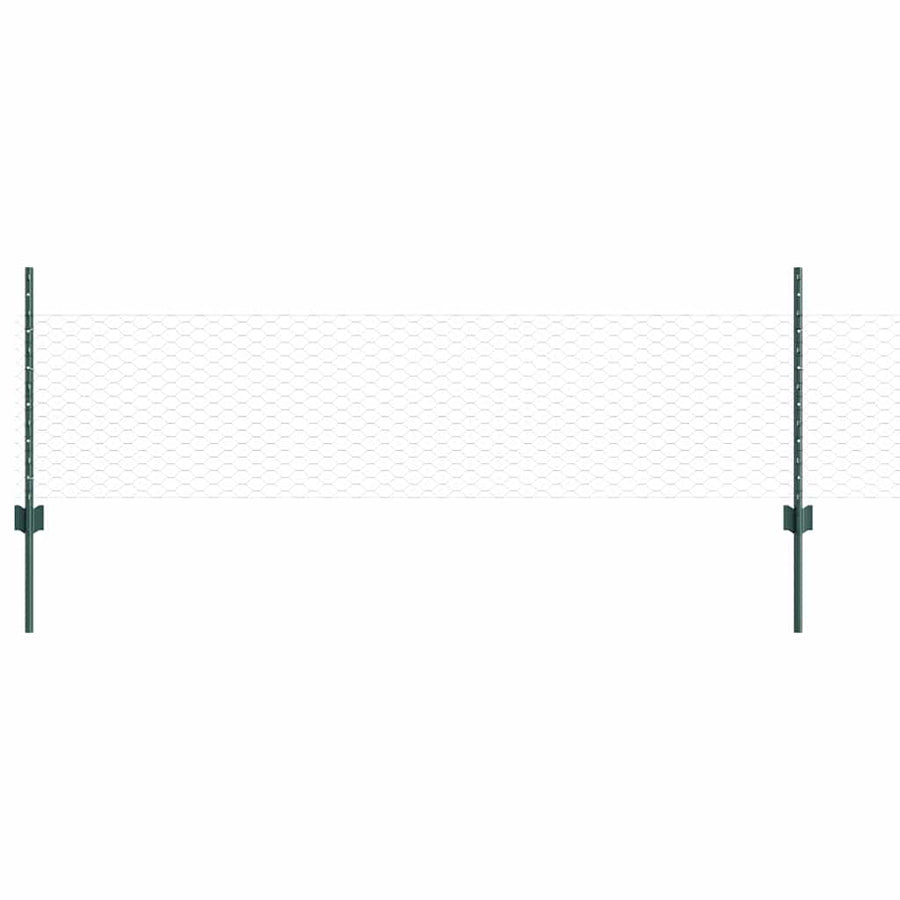 Hek met Paal Groen 0,5 x 25 m Staal
