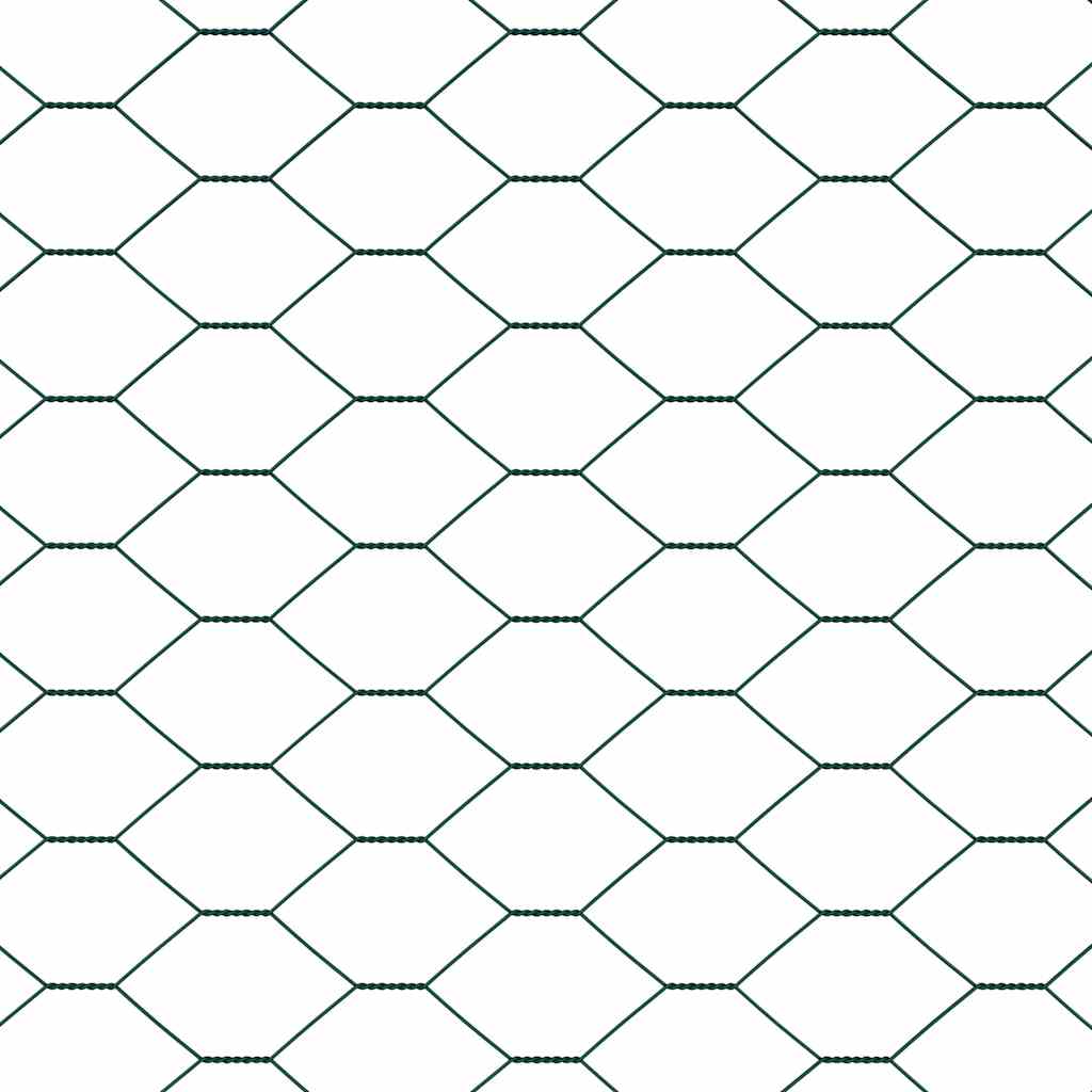 Hek Met Paal 0,8 X 25 M Staal En Pvc Groen 25 x 0,8 m hek (1,3 cm breed mesh)