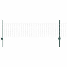 Hek Met Paal 0,5 X 50 M Staal En Pvc Groen 50 x 0,5 m hek (3,6 cm maaswijdte)