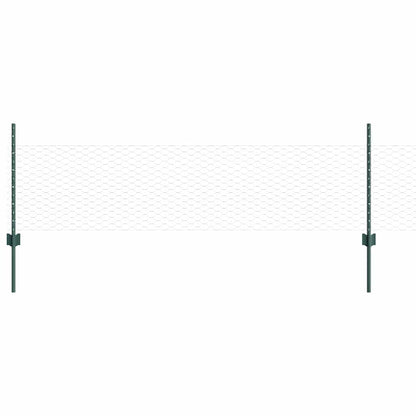 Hek Met Paal 0,5 X 50 M Staal En Pvc Groen 50 x 0,5 m hek (3,6 cm maaswijdte)