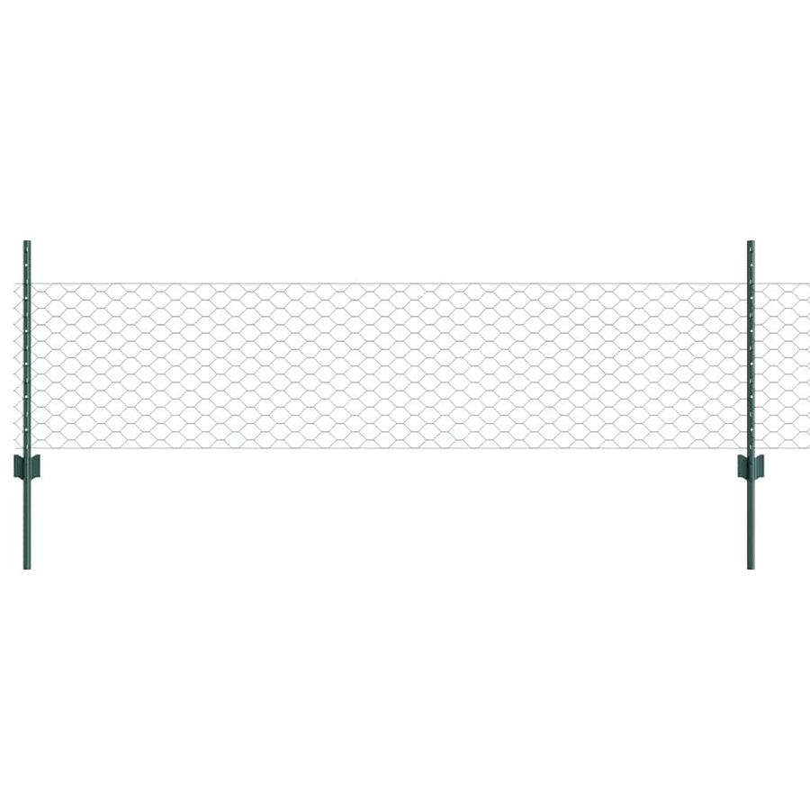 Hek met Paal Groen 0,5 x 50 m Staal en PVC
