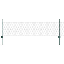 Hek Met Paal 0,5 X 100 M Staal En Pvc Groen 100 x 0,5 m omheining (5 cm gaas)