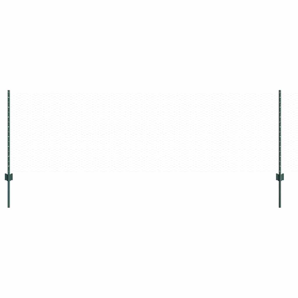 Hek Met Paal 0,8 X 100 M Staal En Pvc Groen 100 x 0,8 m hek (2,5 cm wandruimte)