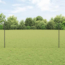 Hek met Paal Grijs 1,2 x 10 m Staal en PVC