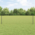 Fence with Post Grey 0.5 x 50 m Steel and PVC