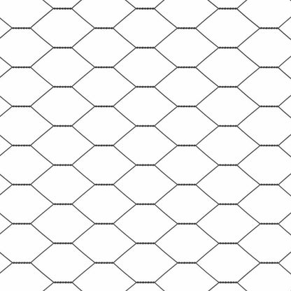 Hek met Paal Grijs 0,8 x 50 m Staal en PVC