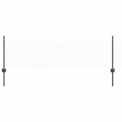 Hek Met Paal 0,5 X 100 M Staal En Pvc Grijs 100 x 0,5 m hek (2,5 cm maaswijdte)
