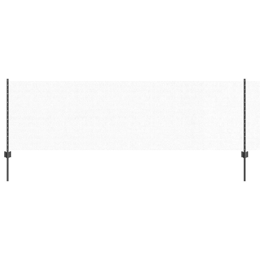 Hek met Paal Grijs 0,8 x 100 m Staal en PVC