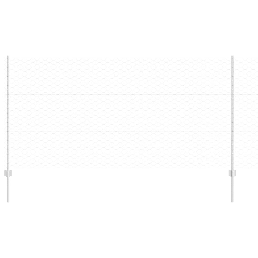 Hek met Paal Zilver 1,2 x 10 m Staal
