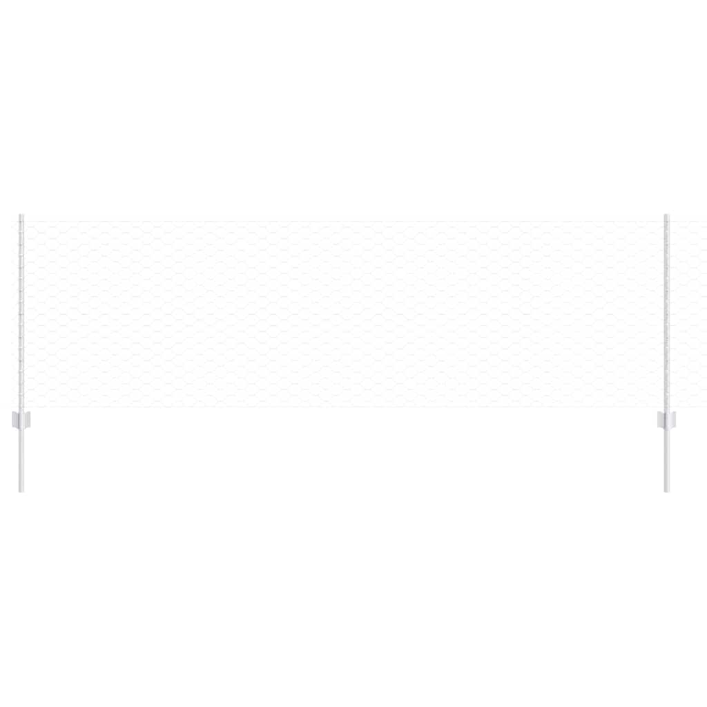 Hek met Paal Zilver 0,8 x 50 m Staal