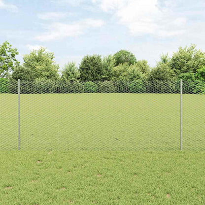 Hek met Paal Zilver 1 x 50 m Staal