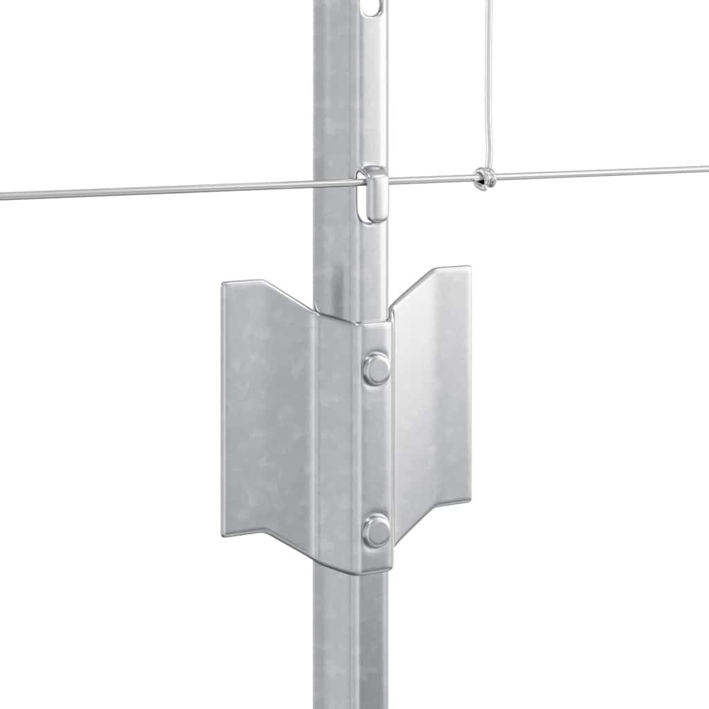 Hek met Paal Zilver 0,8 x 25 m Staal