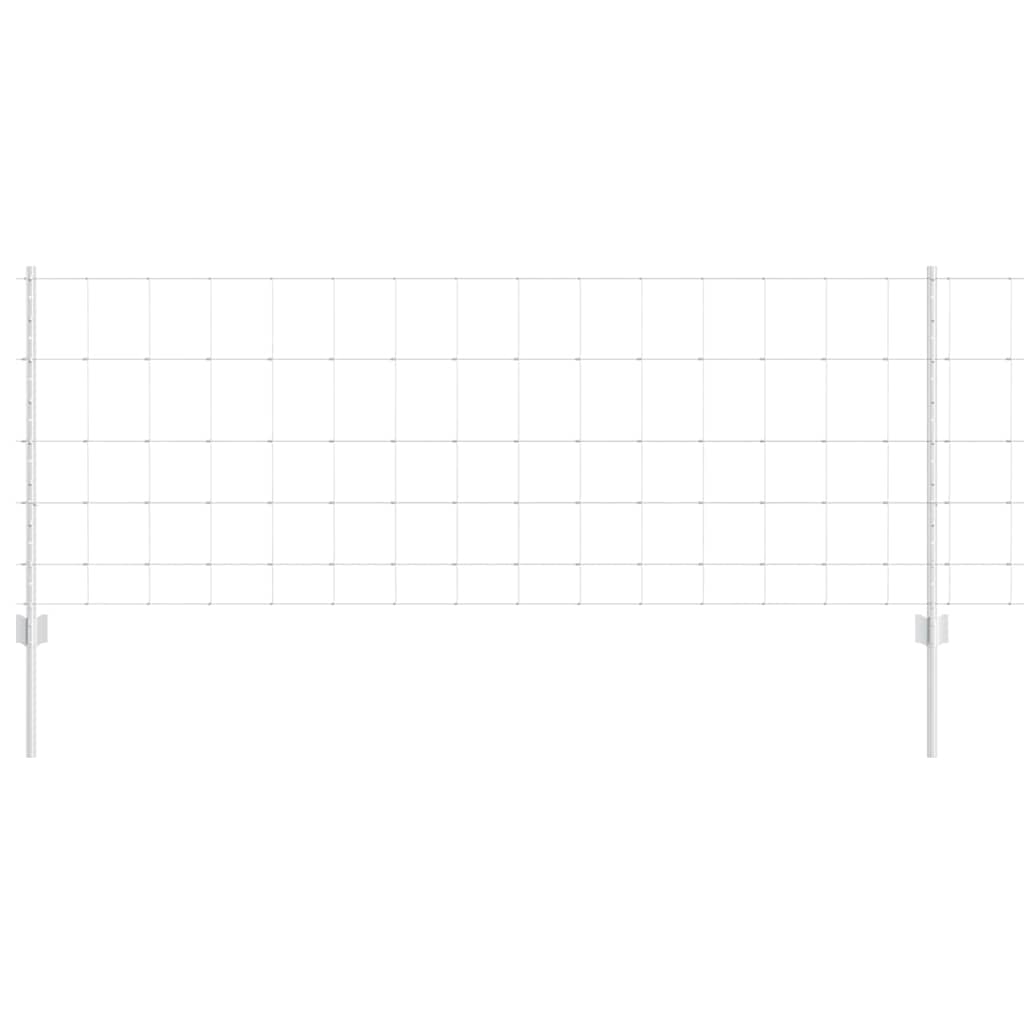 Hek met Paal Zilver 0,8 x 25 m Staal