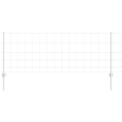 Hek met Paal Zilver 0,8 x 25 m Staal