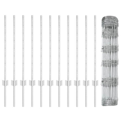 Hek met Paal Zilver 0,8 x 25 m Staal
