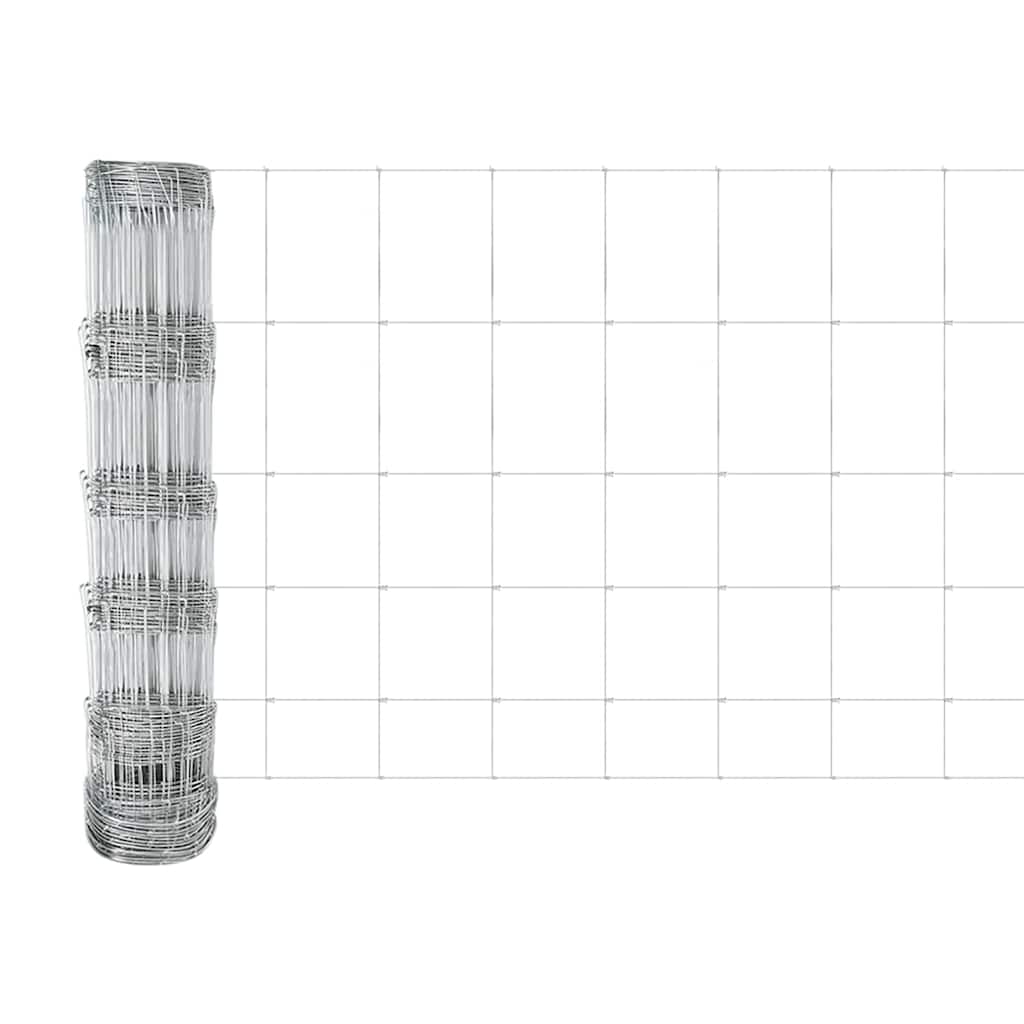 Hek met Paal Zilver 0,8 x 25 m Staal