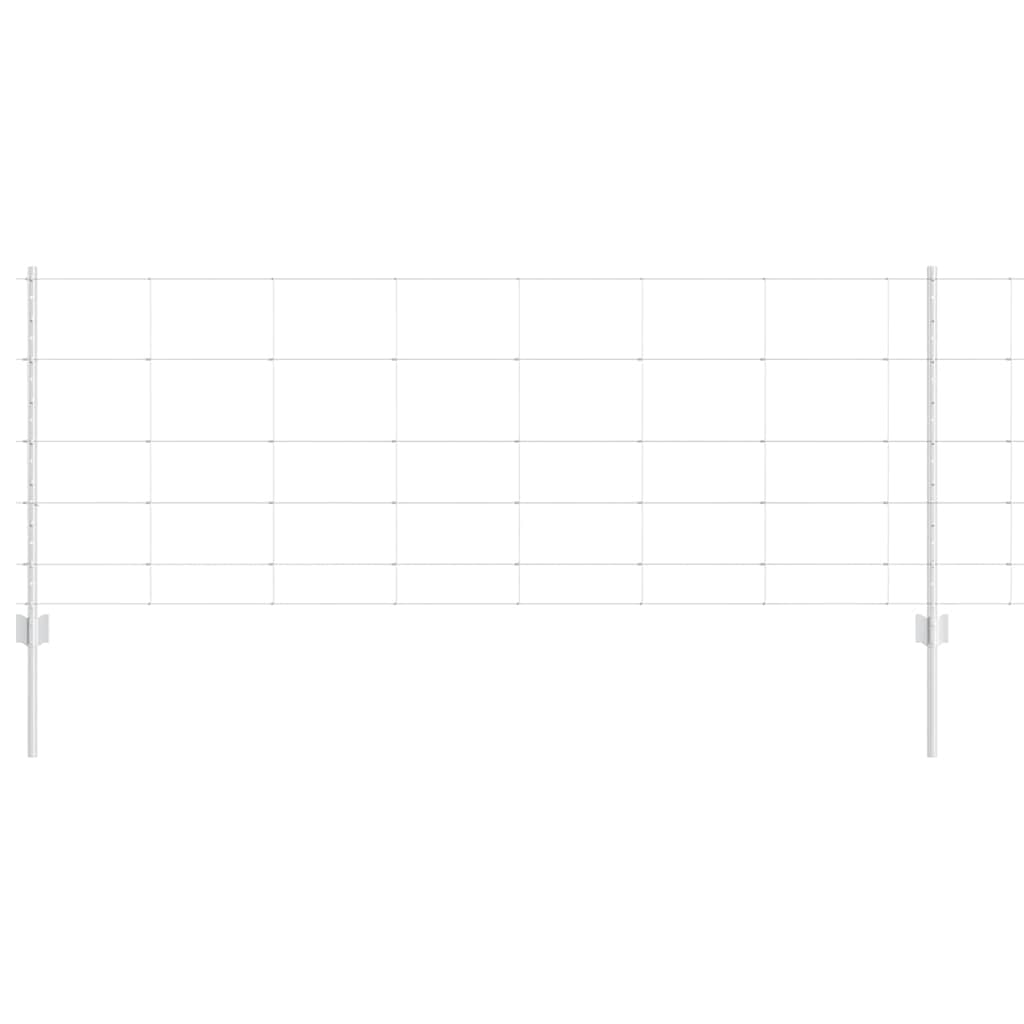 Hek met Paal Zilver 0,8 x 25 m Staal