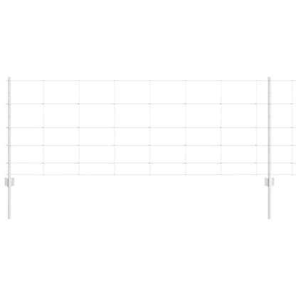Hek met Paal Zilver 0,8 x 25 m Staal