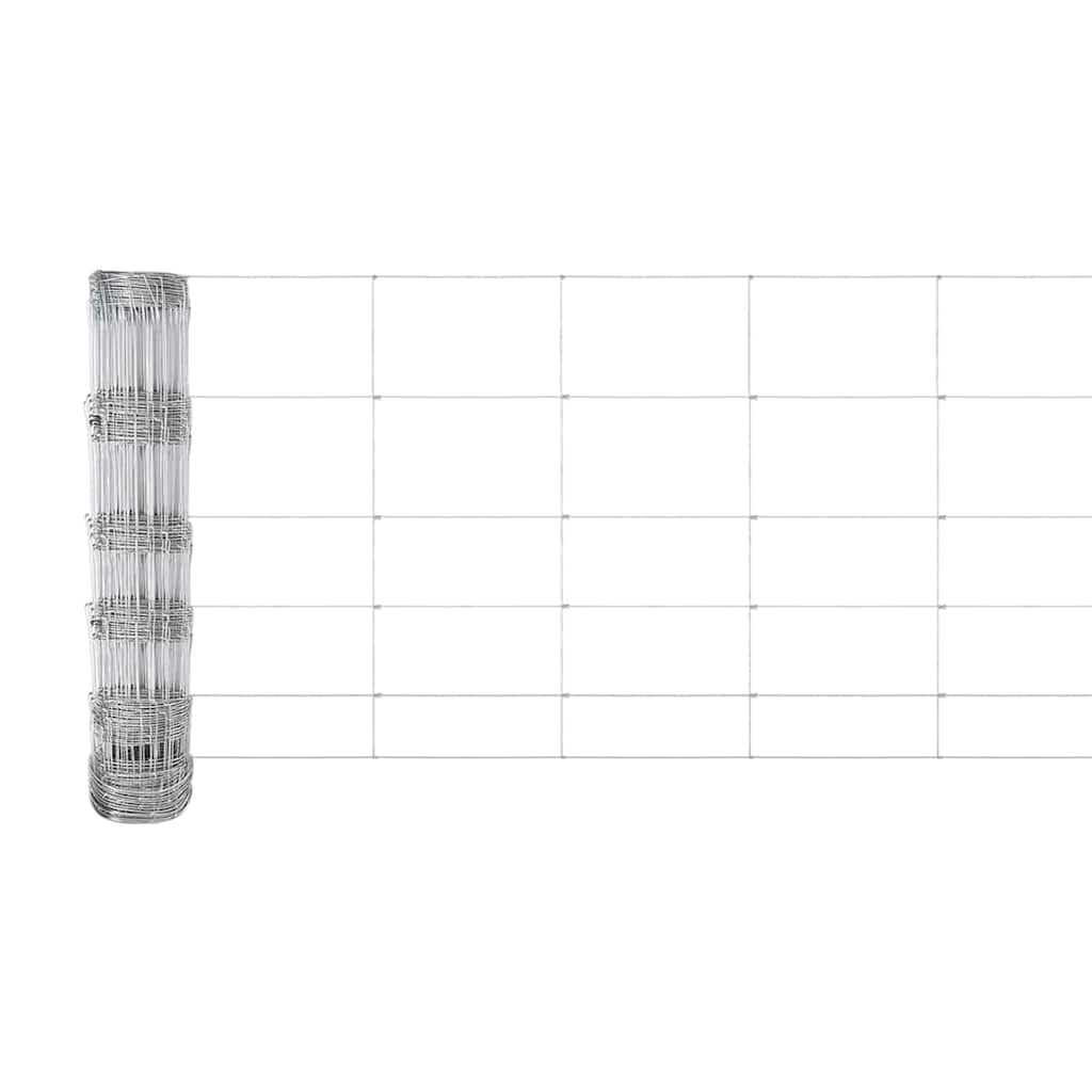 Hek met Paal Zilver 0,8 x 25 m Staal