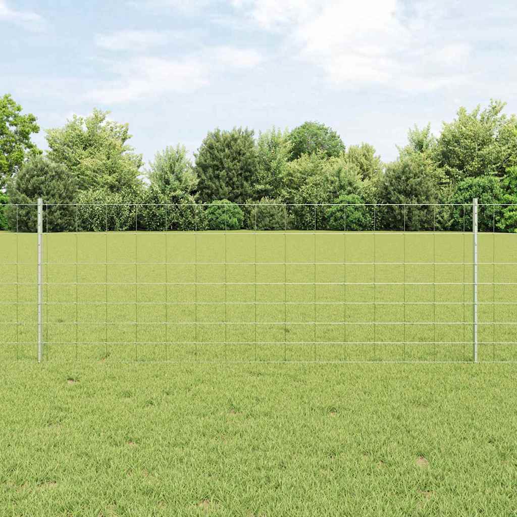 Hek met Paal Zilver 0,8 x 25 m Staal