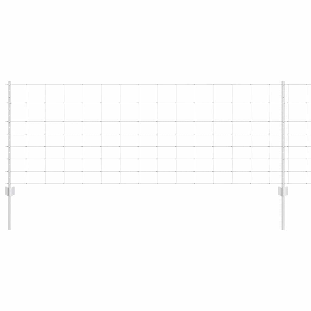 Hek met Paal Zilver 0,8 x 25 m Staal