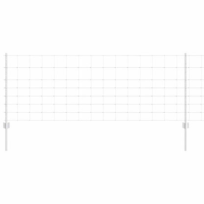 Hek met Paal Zilver 0,8 x 25 m Staal