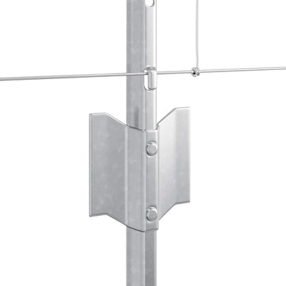 Hek met Paal Zilver 0,8 x 25 m Staal