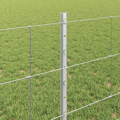Hek met Paal Zilver 0,8 x 25 m Staal