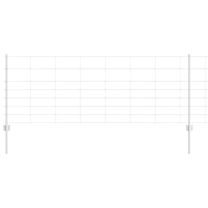 Hek met Paal Zilver 0,8 x 25 m Staal