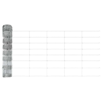 Hek met Paal Zilver 0,8 x 25 m Staal