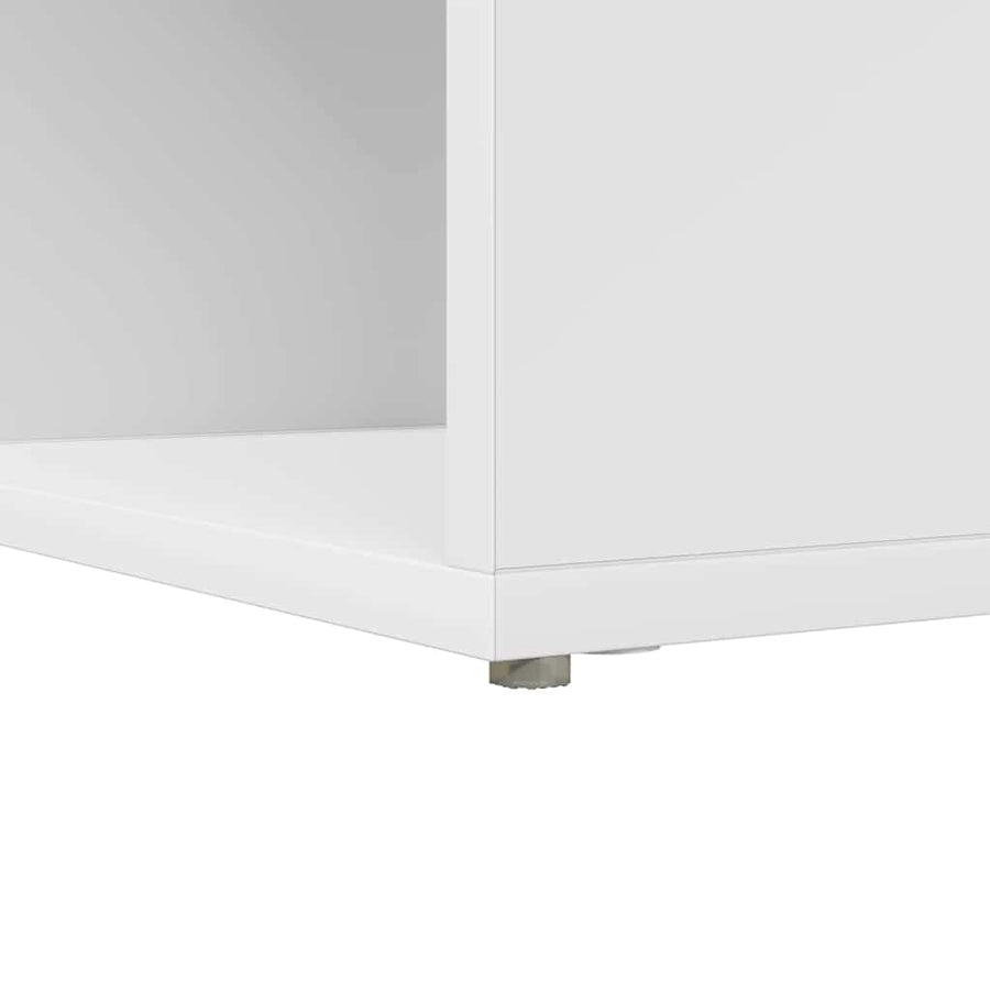 Hoekbureau met plank met opslag Wit Standaard Samengesteld hout en MDF