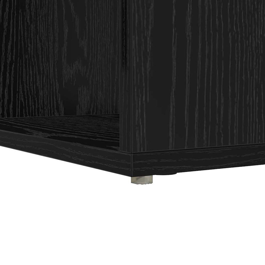 Hoekbureau met plank met opslag Zwart eiken 101,5 x 149,5 x 149,5 cm
