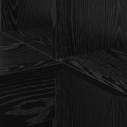 Hoekbureau met plank met opslag Zwart eiken 101,5 x 149,5 x 149,5 cm