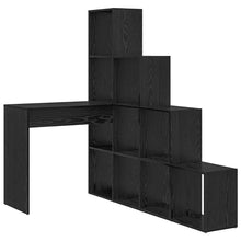 Hoekbureau met plank met opslag Zwart eiken 101,5 x 149,5 x 149,5 cm