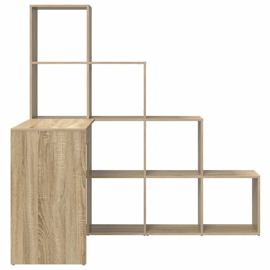 Hoekbureau met plank met opslag Sonoma eiken 101,5 x 149,5 x 149,5 cm