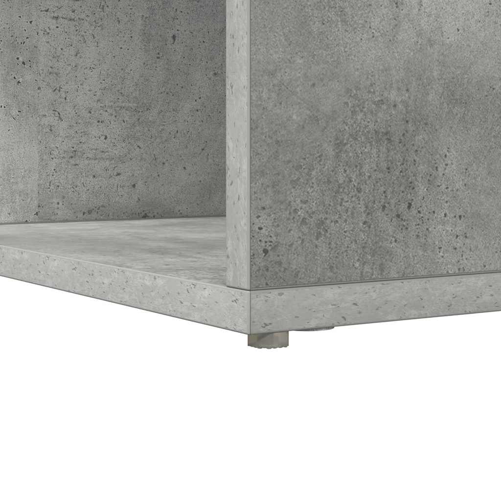 Hoekbureau met plank met opslag Betongrijs 101,5 x 149,5 x 149,5 cm