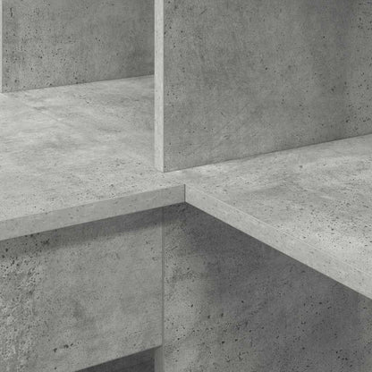 Hoekbureau met plank met opslag Betongrijs 101,5 x 149,5 x 149,5 cm